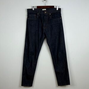 Unbranded Jeans Mens 34 x 31 Dark Blue Selvedge Relaxed Fit Tapered UB601